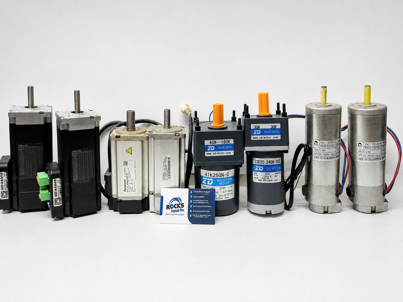 Motors and gearhead components for printing machinery